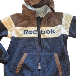 Reebok Brown and Cream Fleece Jacket And Pants Set Size 4t